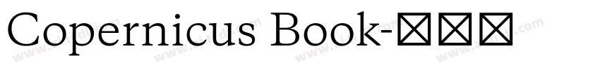 Copernicus Book字体转换 Copernicus Book字体转换